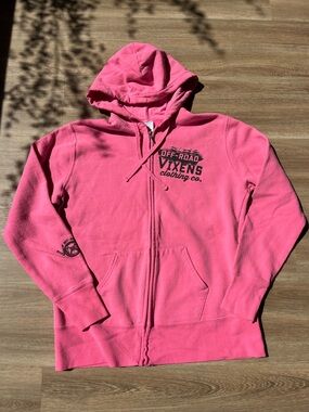 Off-Road Vixens Pink Zip-Up Hoodie Women’s size Large